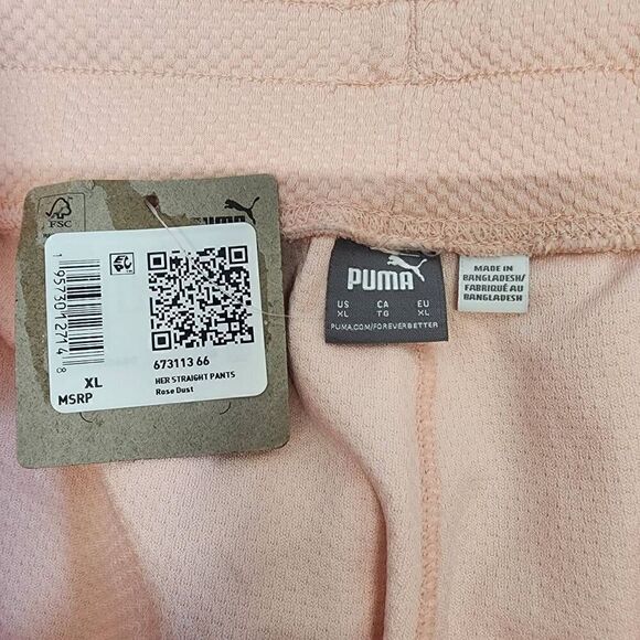 Puma Pink HER Women's Straight Leg Pants Size XL NWT D16 - Picture 9 of 12